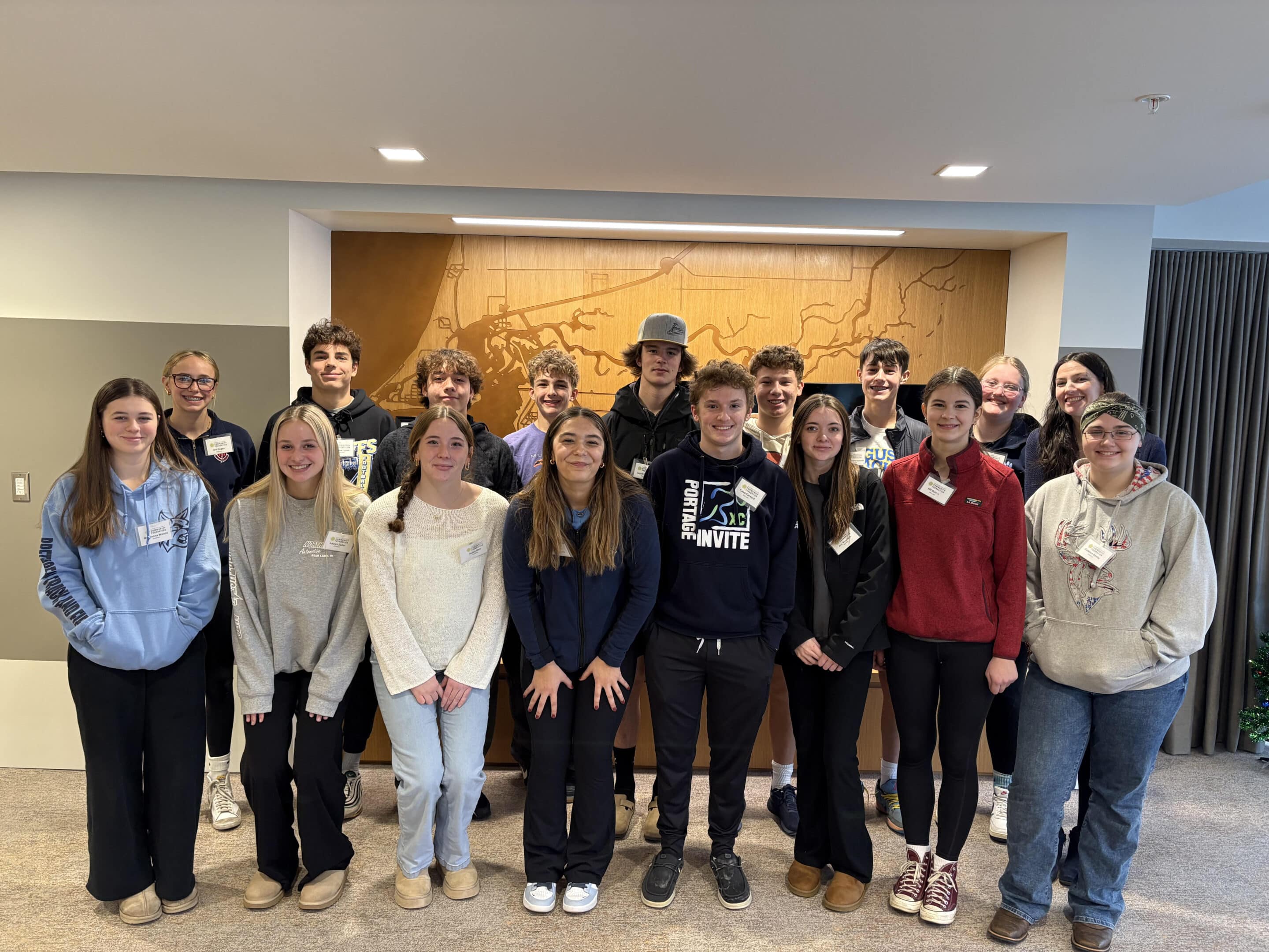 Pictures of the new Manistee YAC in December 2025, including the new members.